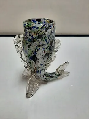Buy Vintage Murano Style Art Glass Fish Vase/ornament(313) • 15£