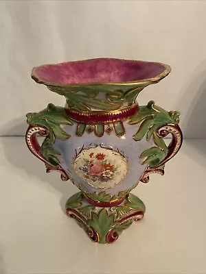 Buy Antique Wedgwood French Style Hand Painted Floral Mantle Urn Vase England Rare • 113.80£