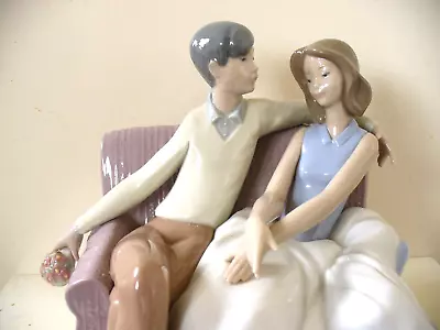 Buy Rare Heavy Lladro Nao Figurine Of Young Loving Couple On A Sofa. • 49£