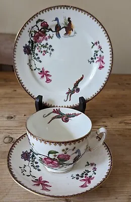 Buy Antique Paragon Star Bone China  Trio Exotic Birds And Flowers Pattern • 9.99£