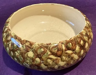 Buy Great Ceramic Fruit Bowl Vintage Dragon Pottery Rhayader Approx.  4 X 10 In • 29.99£