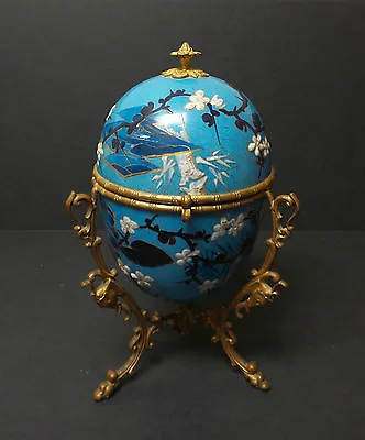 Buy  19th C. Sevres Porcelain Enameled 10.75  Egg Box, Ormolu Mount • 1,143.31£