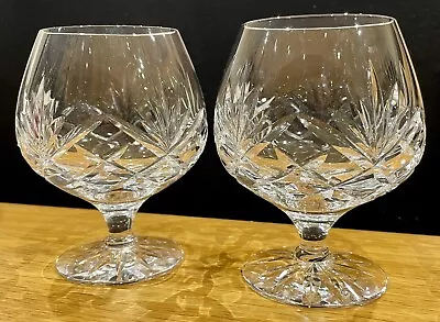 Buy Pair Of Crystal Cut Glass 5  Brandy Glasses, Excellent Condition. • 10£