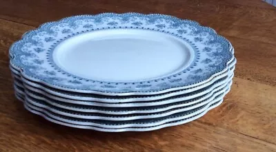 Buy Antique W H Grindley Ismay Pattern Turquoise And White Salad Plates 1891 • 8.50£