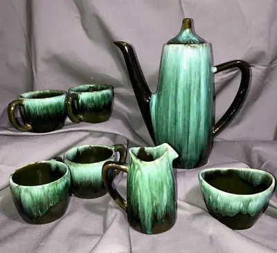 Buy VTG Rare Blue Mountain Pottery Canada 8 Piece Coffee Set • 91.11£