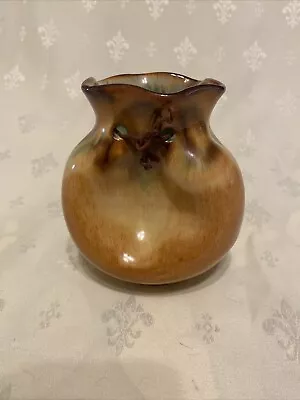Buy Stunning Signed Studio Art Pottery Glazed Sack Vase Spanish • 19.99£