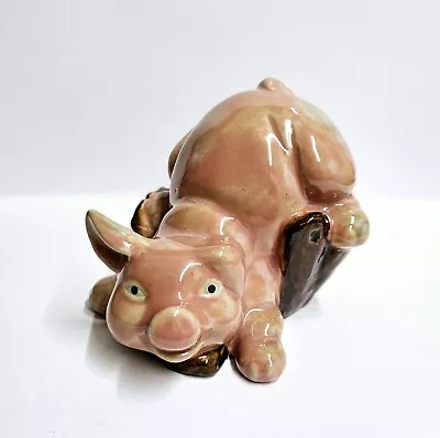 Buy Vintage Studio Pottery Pig In Barrel Made In Nanjing China • 12.99£