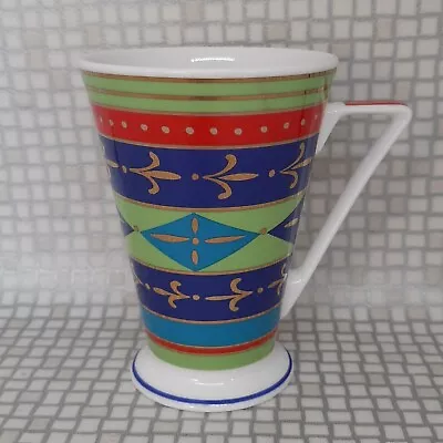 Buy Wren Renaissance Art Deco Style Mug Cup Fine Bone China Made In England Striped • 15.99£
