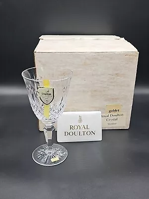 Buy Royal Doulton Crystal WINDSOR Set(s) 4 Water Goblets MINT NEW BOXED Attatched St • 159.97£
