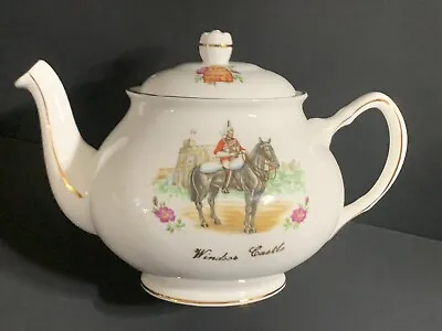 Buy XRARE Duchess Fine Bone China WINDSOR CASTLE Teapot England QUEENS GUARD HORSE • 167.65£