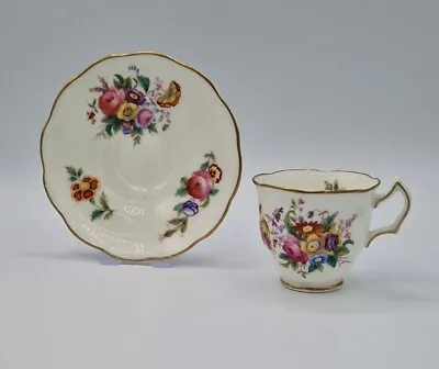 Buy George Jones & Sons Crescent Porcelaine  Cup & Saucers Gilded Rim Flower Design • 5£