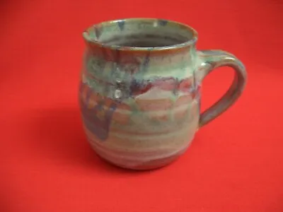 Buy Richard Jan Chapman Canterbury Pottery Red/blue Splashes Extra Large Chubby Mug • 25£