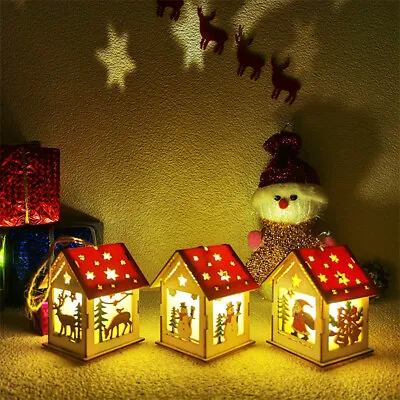 Buy 1:12th Scale Dolls House Miniature Christmas Light-up Wooden Cottage Accessory • 10.79£