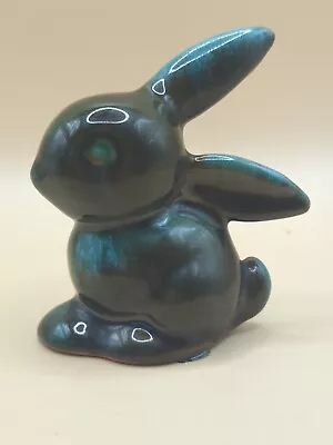 Buy Vintage Redware Art Pottery BMP Green Black Glaze Bunny Rabbit 2.75  X 2.75  • 23.39£