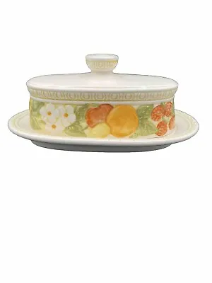 Buy Vernon Ware Della Robbia Dinnerware Butter Dish  By Metlox USA Fruit Pattern • 13.45£
