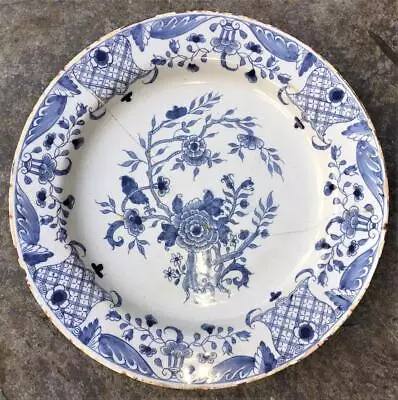 Buy Rare Mid 18th C English London Large Delft Pancake Plate C 1700+ • 59.99£