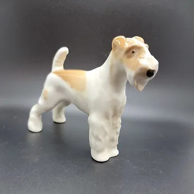Buy Vintage Lomonosov Porcelain Fox Terrier Airedale Dog Figurine Russian  • 47.86£