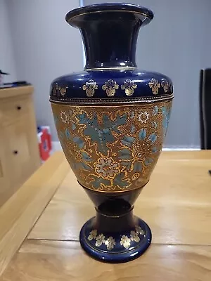 Buy Large Roual Doulton   Cobalt Blue & Gold  Vase • 22£