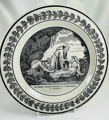Buy Antique FRENCH PLATE “ THE COMMUNION OF ATALA” ~ Mid To Late 19thC • 24.95£