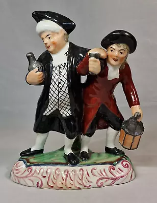 Buy 19th Century Staffordshire Group Figurine Two Drunk Friends • 19.75£