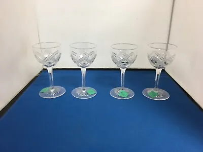 Buy 4 Czech Crystal Cut Glass And Cut Stems Glasses • 20£