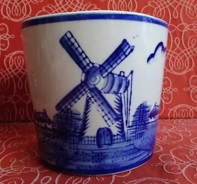 Buy Vintage, Art Pottery, Ceramic, Delft Style Planter. No Crazing Or Chips • 8.95£
