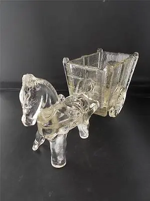 Buy Vintage Glass Horse & Cart 1940s Depression Pressed Glass British Made  • 24.99£
