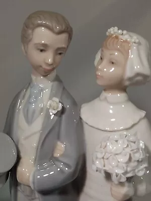 Buy Lladro Bride & Groom Wedding Couple 7.5” Porcelain Figurine Retired #4808 • 22.06£