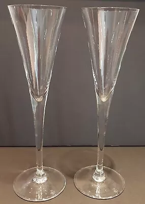 Buy Lovely Pair Of Royal Doulton Fusion Ice  Champagne Flutes Signed Height: 26cm • 19.95£