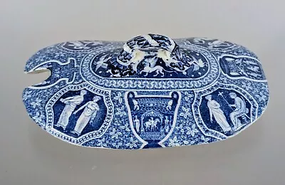 Buy Antique Copeland Spode Staffordshire B & W Pottery Greek Herculaneum Tureen Lid • 45£