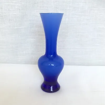 Buy Vintage Cobalt Blue Glass Bud Vase 15 Cm High • 10.50£