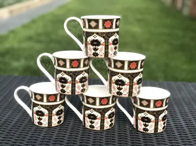 Buy Crown Derby  Coffee Mug Imari Set Of 6 Fine Bone China Tea Coffee Ideal Gift • 49.99£