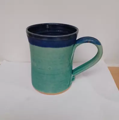 Buy Usch Spettigue Blue Studio Pottery Mug Impressed Mark. 9.5 Cm High  • 11£