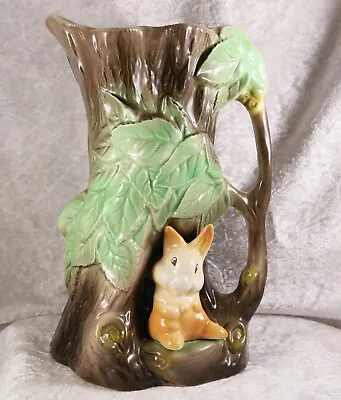 Buy Large Withernsea Eastgate Pottery Tree Truck Vase With Rabbit Detial 8  Tall • 12£