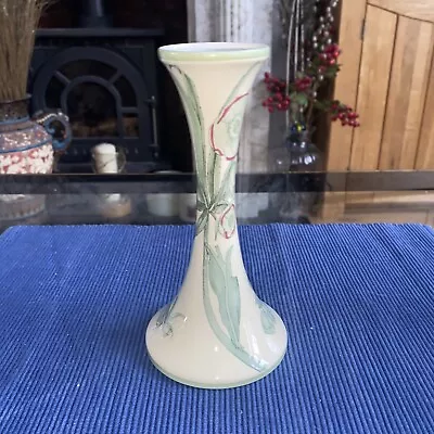 Buy Art Nouveau Style Halcyon Days Small Ceramic Vase Design Of Green Hellebores • 25£