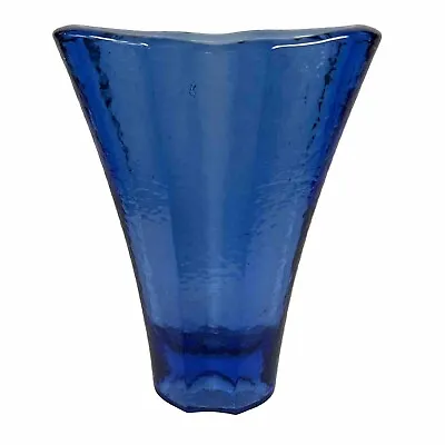 Buy Fire And Light Aurora Vase Cobalt Blue Recycled Glass California Handmade EUC • 189.67£