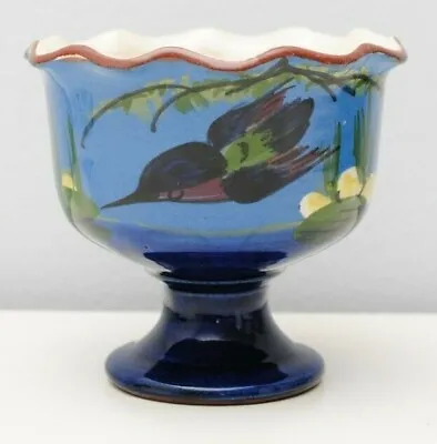 Buy Rare Longpark Watcombe Torquay Pottery Hand Painted Kingfisher Fluted Dish No159 • 12.99£