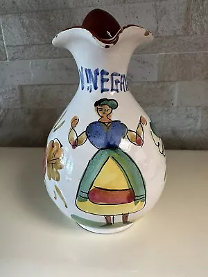 Buy Vintage Made In Italy Bitossi Vinegar Jug - Traditional Hand Painted Collectible • 20£