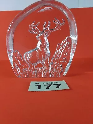 Buy Crystal  Glass Paperweight   Ornament     Stag Design • 10.95£