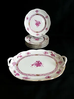 Buy Herend Chinese Bouquet Raspberry Dessert Set For 6 People • 395.15£