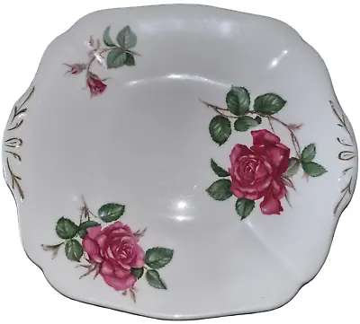 Buy Adderley Symphonie Cake Plate Fine Bone China Platter Red Roses And Rosebuds • 18.99£