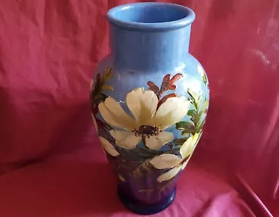 Buy Burmantofts Faience Barbotine  Vase 39 Cm Tall - Late 19th Century • 275£