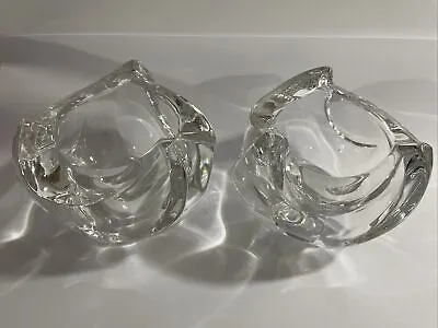 Buy Designer Candle Holders Large 24% Lead Crystal Glass Antique Rare Heavy • 9.99£