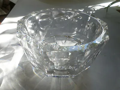 Buy Swedish Orrefors Heavy Glass Dish With Lens Design • 100£