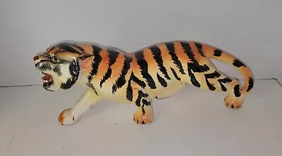 Buy Vintage Pottery Ceramic Vintage Tiger Statue 12” Figurine Unbranded  • 28.46£