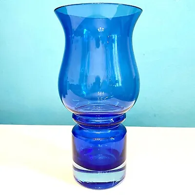 Buy Finnish Tamara Aladin Riihimaki Riihimaen Blue 'Tulppaani' Vase No.1512 • 34£