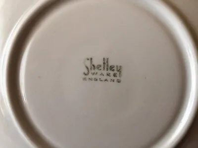 Buy Rare Backstamp Shelley  WARE  Orange/Green/Grey Dripware 15cm Breakfast Saucer • 15£