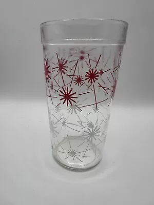 Buy Vintage Hazel Atlas Red & White Atomic Starburst 5.5  Drinking Glasses Tumblers • 11.51£