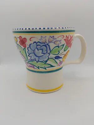 Buy Very Large Vintage Poole Pottery Mug Bright Floral Pattern Great Condition • 36.99£