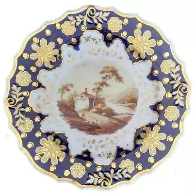 Buy Ridgway Regency Porcelain Dessert Plate - Pattern 941 Topographical Scene C 1810 • 55£